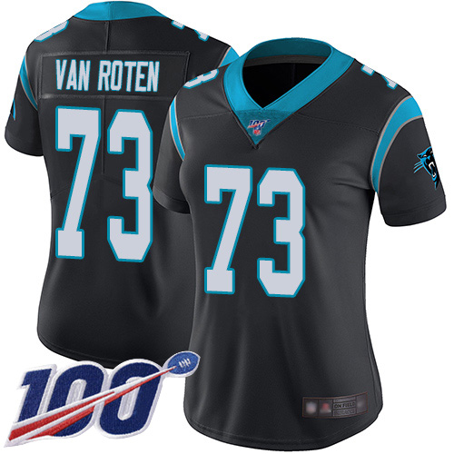 Carolina Panthers Limited Black Women Greg Van Roten Home Jersey NFL Football #73 100th Season Vapor Untouchable